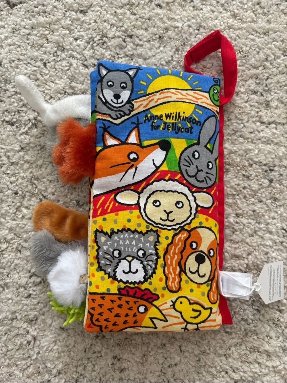 Baby Jellycat Fluffy Tails Plush Crinkle Book